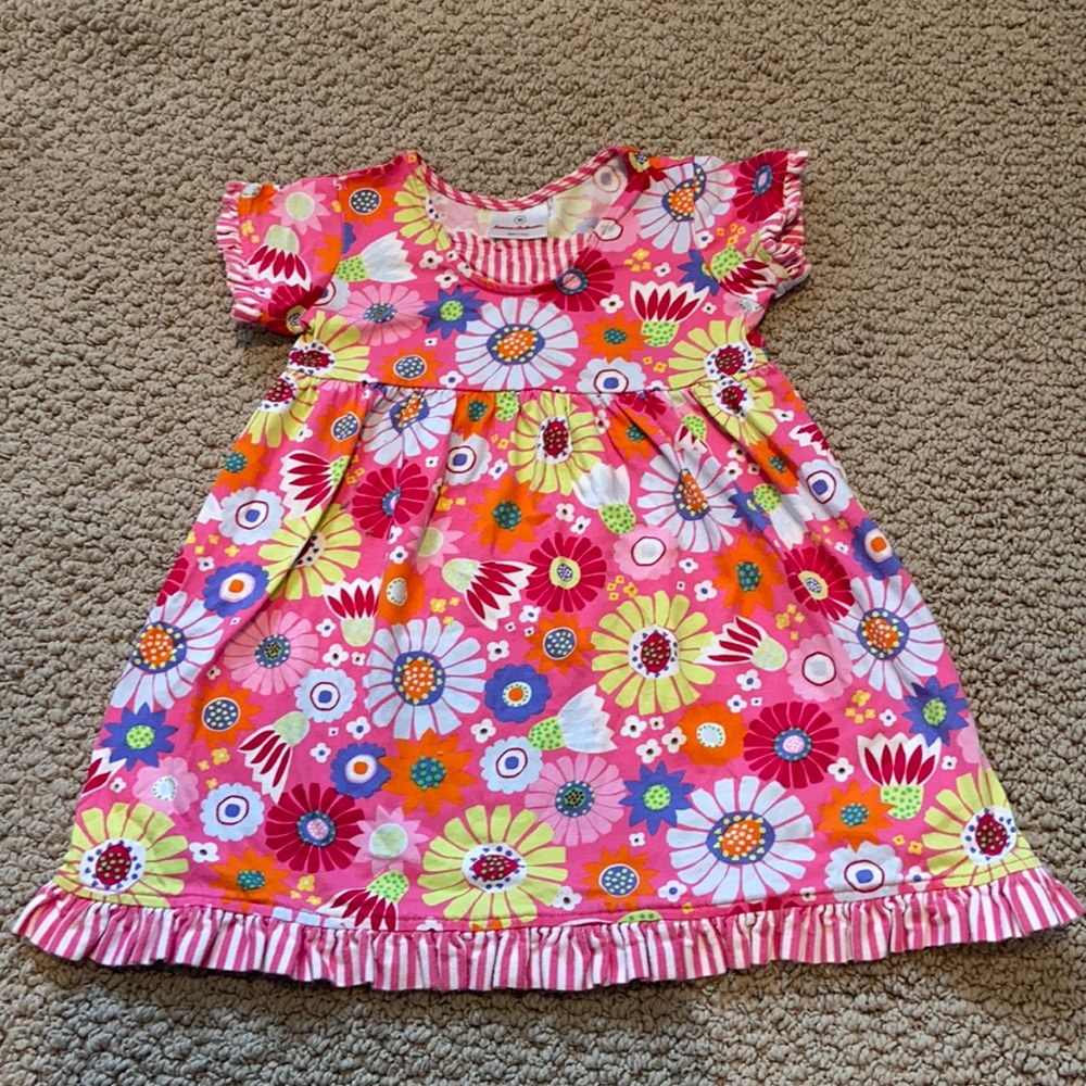 Like New Hanna Andersson Floral Short Sleeve Dress